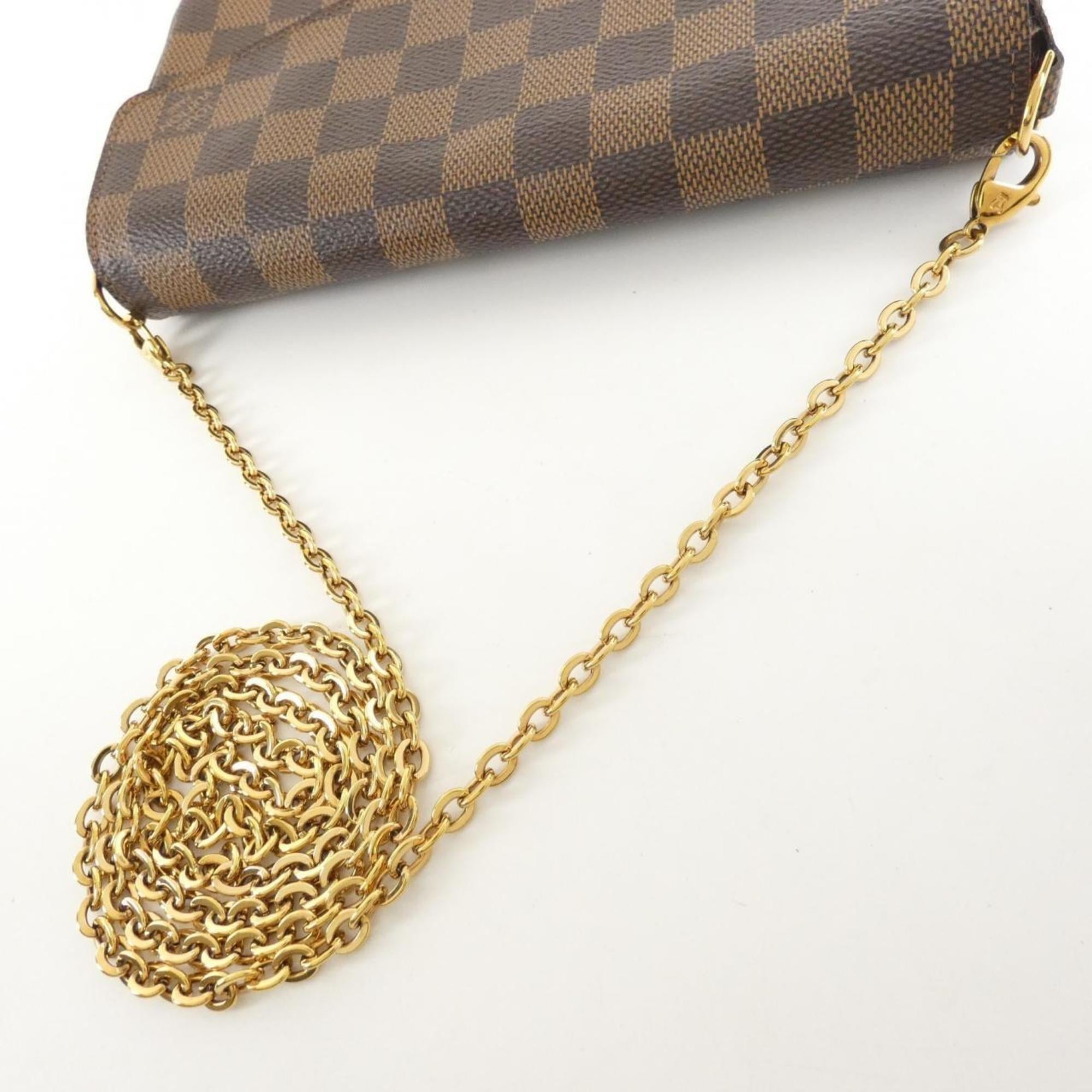 Louis Vuitton Ebene Coated Canvas Pochette Shoulder Bag