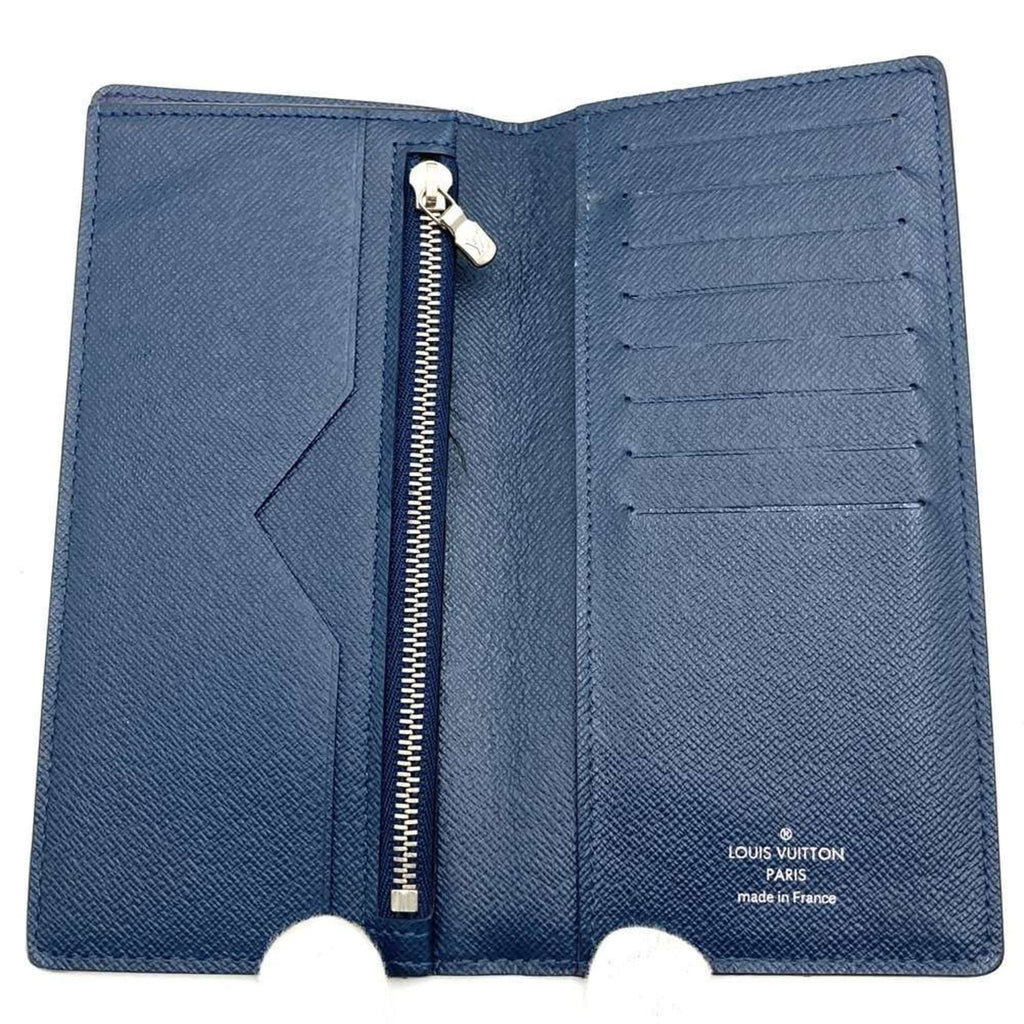 Louis Vuitton Taiga Navy Taiga Leather Long Wallet