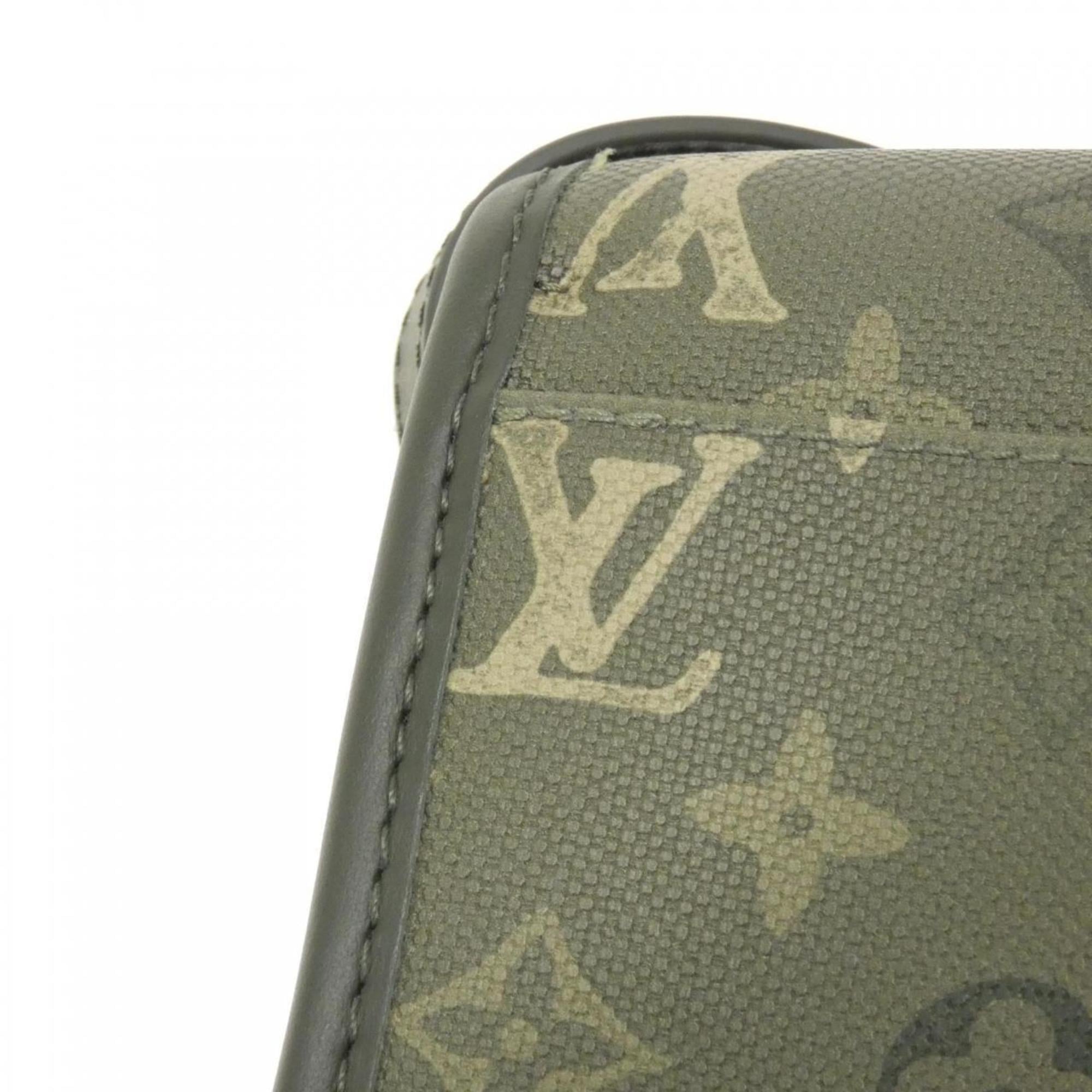 Louis Vuitton Khaki Coated Canvas Shoulder Bag