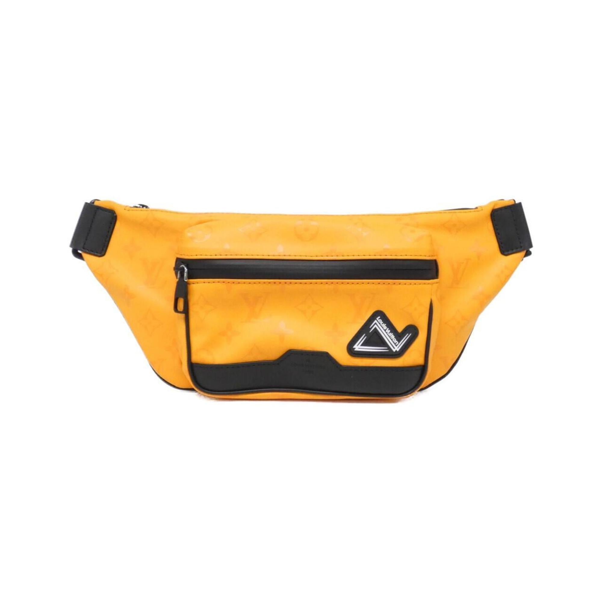 Louis Vuitton Black Orange Coated Canvas Leather Fanny Pack Handbag
