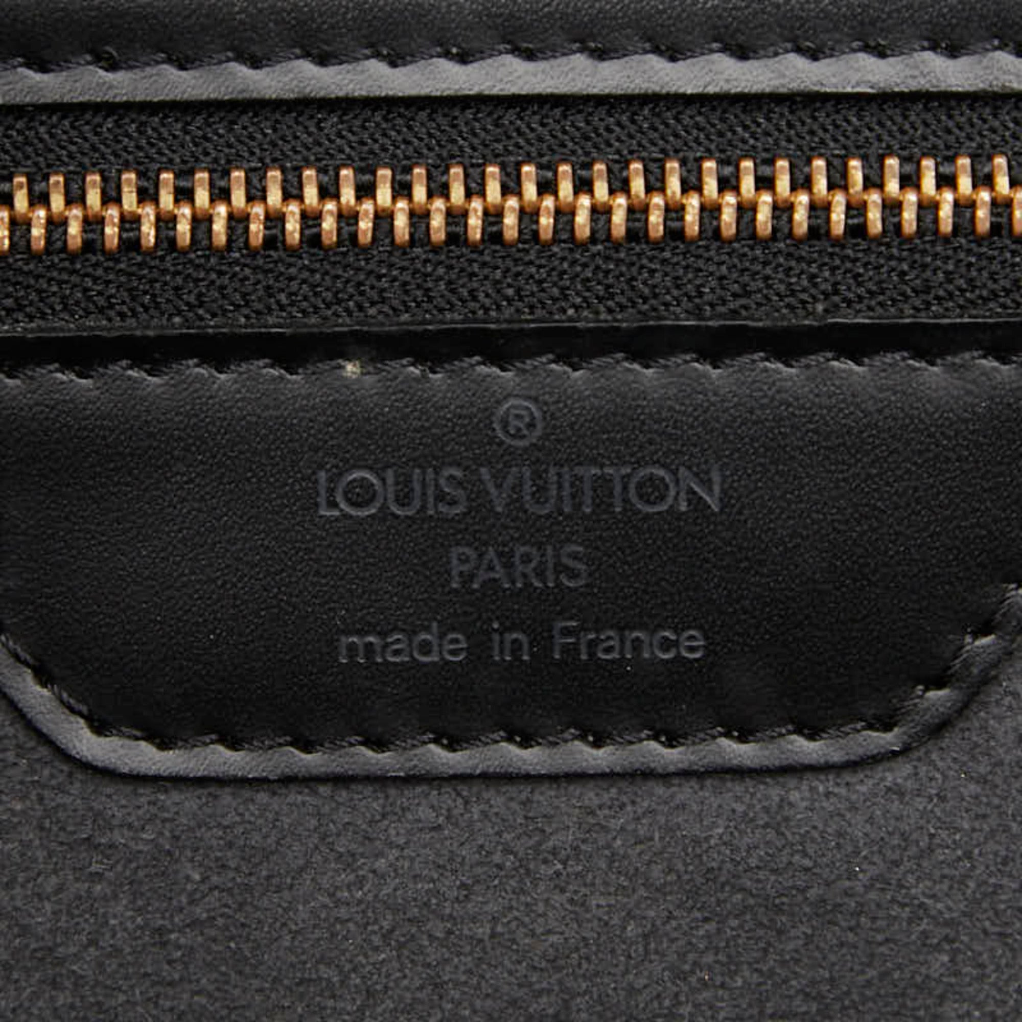 Louis Vuitton Black Noir Leather Handbag Shoulder Bag