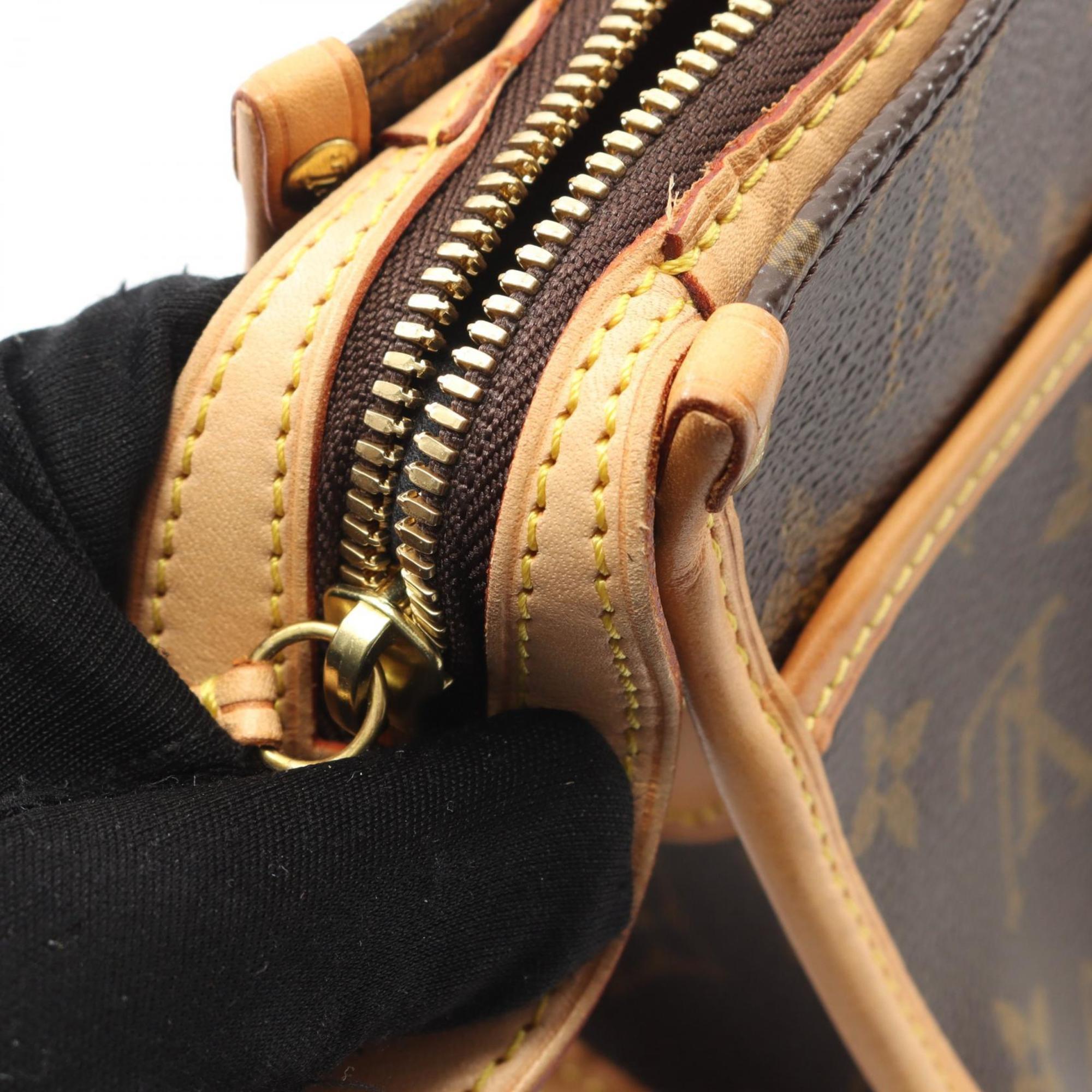 Louis Vuitton Brown Pvc Monogram Coated Canvas Leather Shoulder Bag