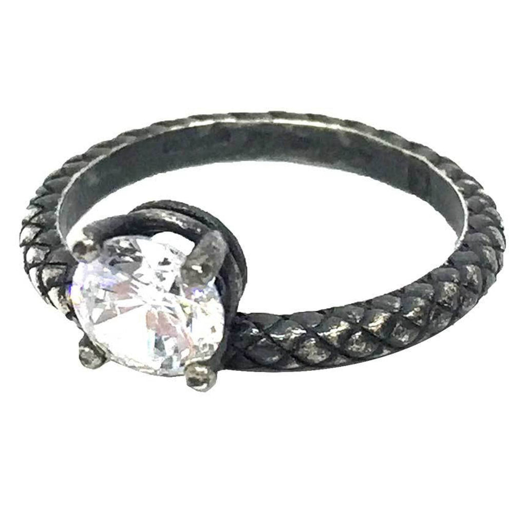 Bottega Veneta Intrecciato Silver 925 Band Ring
