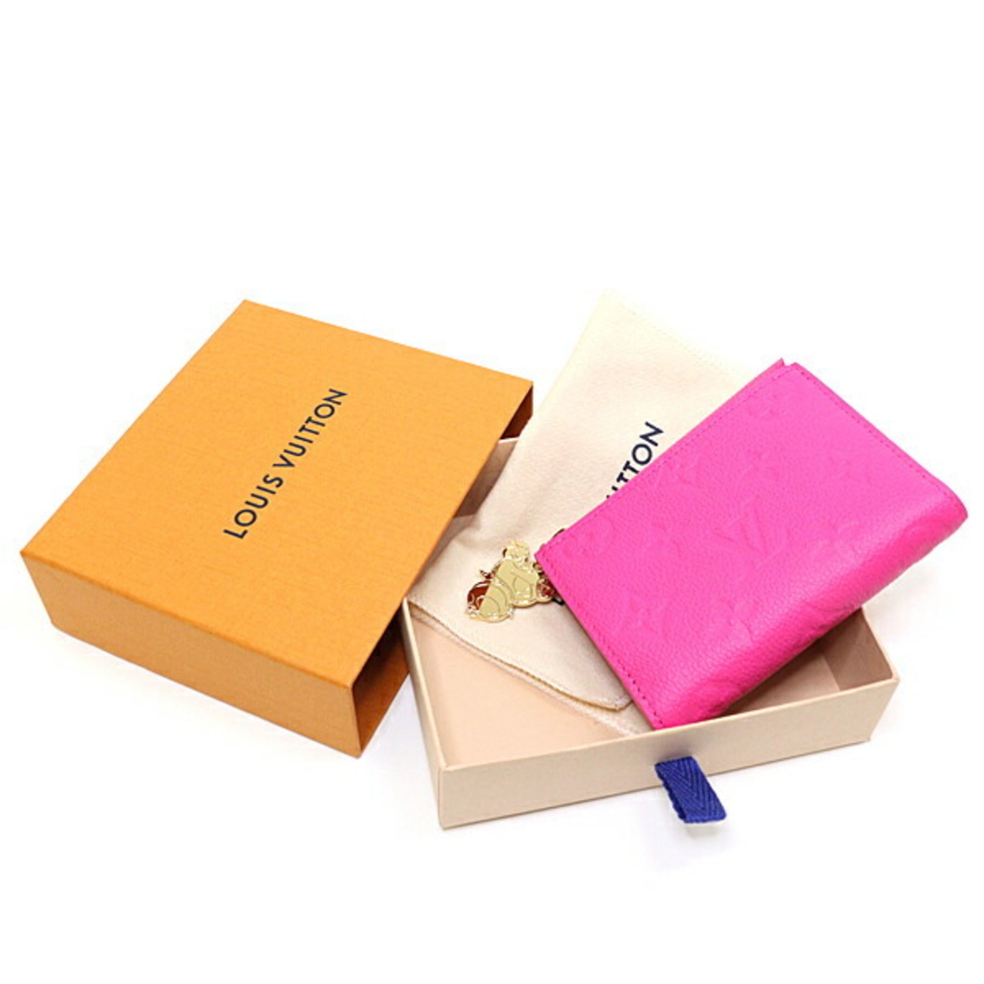 Louis Vuitton Pink Gold Monogram Empreinte Monogram Canvas Leather Coin Purse/Coin Case