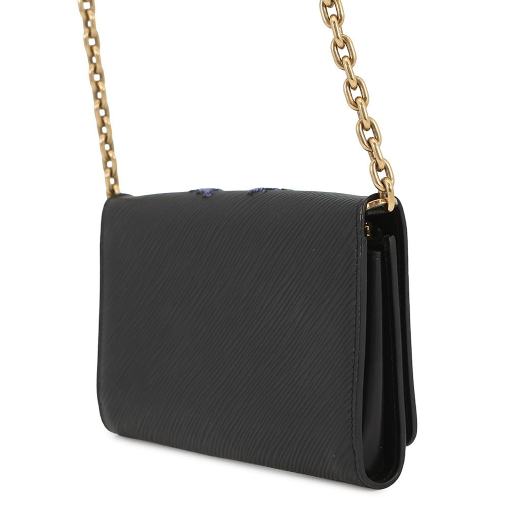Louis Vuitton Noir Epi Leather Spangles Chain/Shoulder Wallet