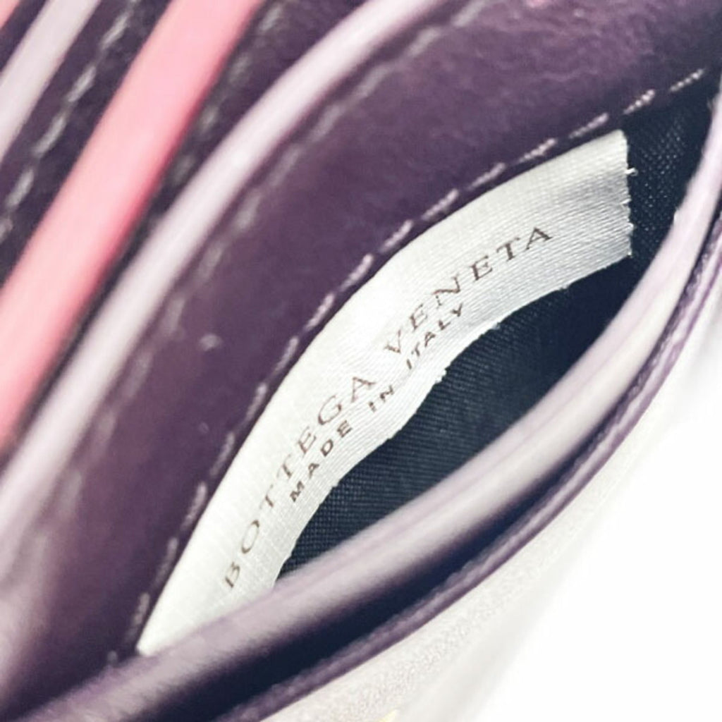 Bottega Veneta Red Color Wine Intrecciato Wallet (Tri-Fold)