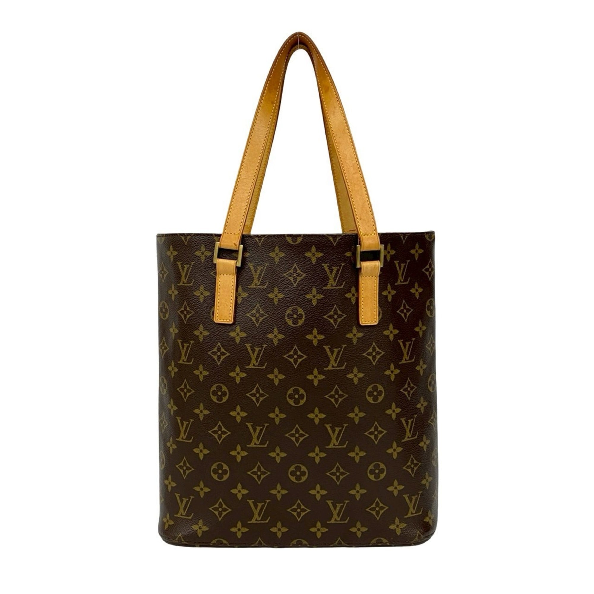 Louis Vuitton Brown Leather Pvc Shoulder Bag Tote Bag