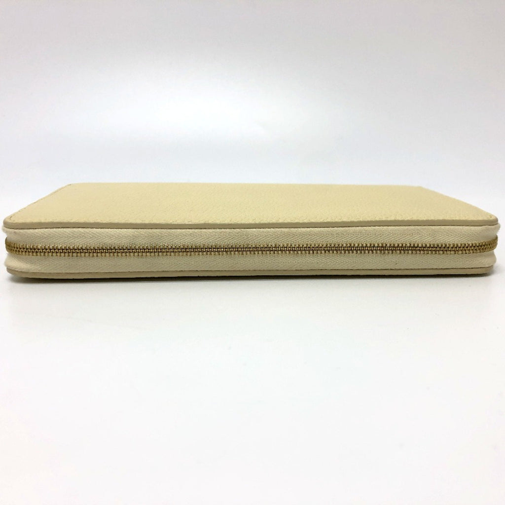 Celine Beige Leather Long Wallet (Bi-Fold)