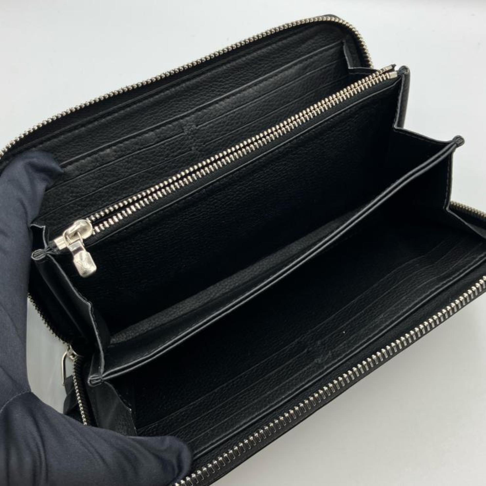 Louis Vuitton Black Noir Leather Long Wallet