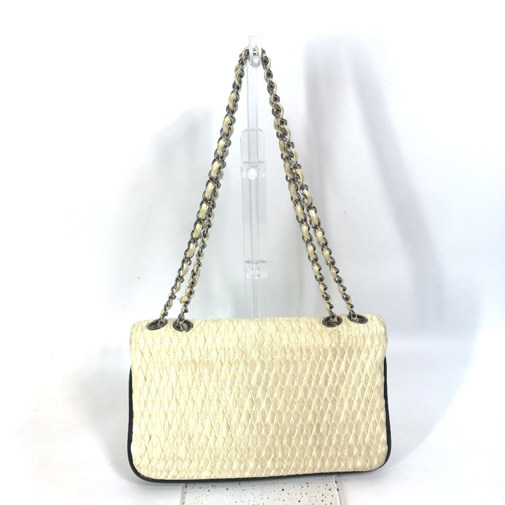 Chanel White Leather Shoulder Bag