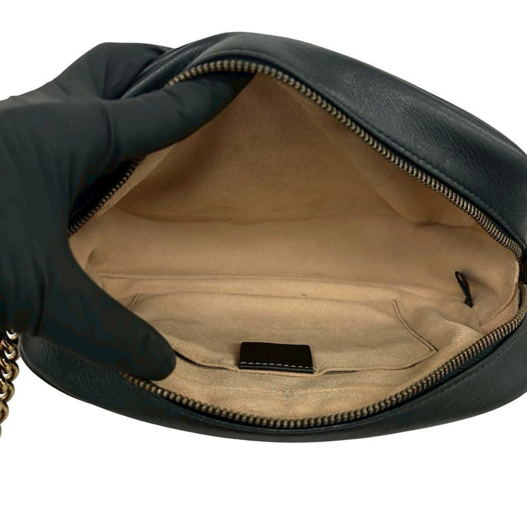 Gucci Black Leather Shoulder Bag (Pre-Owned)