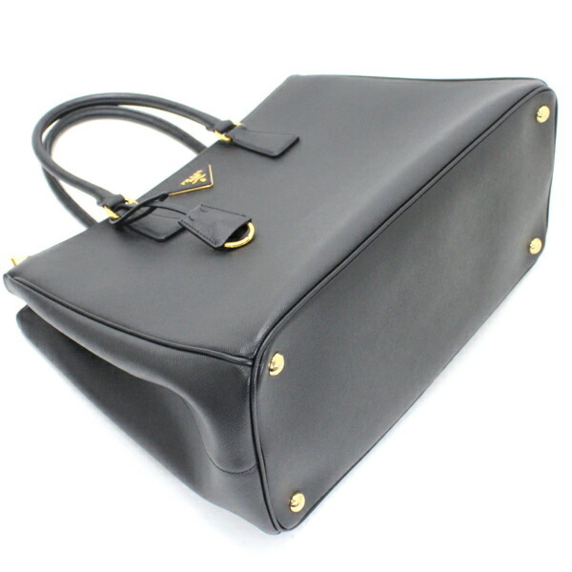 Prada Black Nero Saffiano Lux Handbag Shoulder Bag Tote Bag