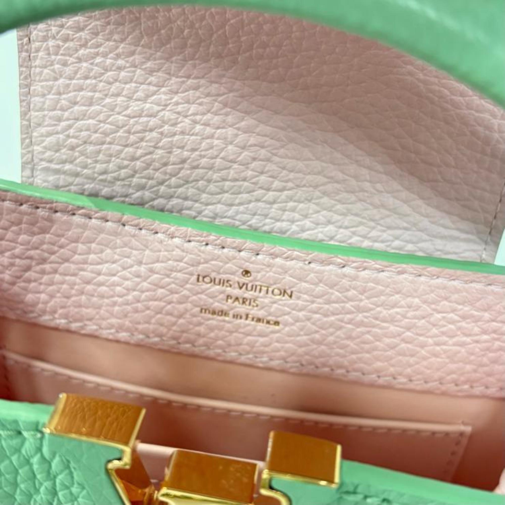Louis Vuitton Green Leather Handbag