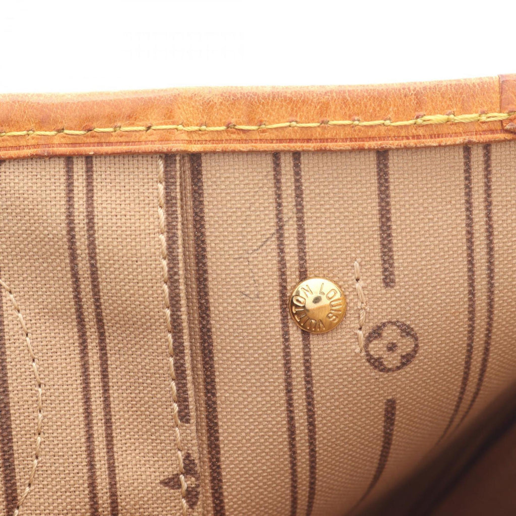 Louis Vuitton Brown Monogram Coated Canvas Leather Handbag Tote Bag