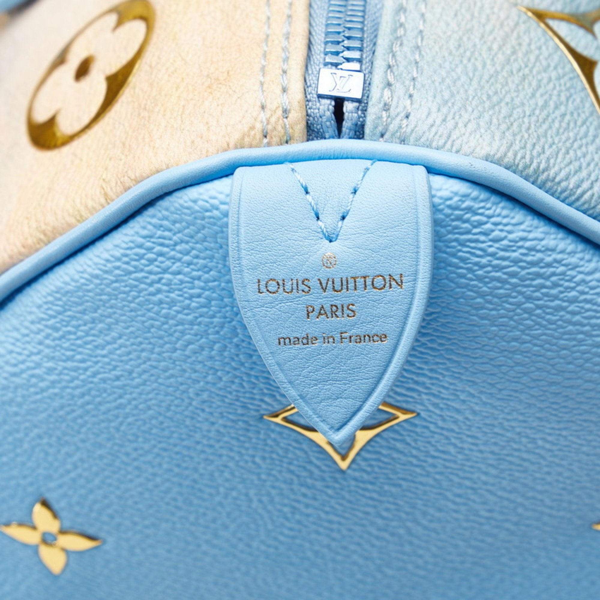 Louis Vuitton Blue Multi-Color Pvc Leather Handbag