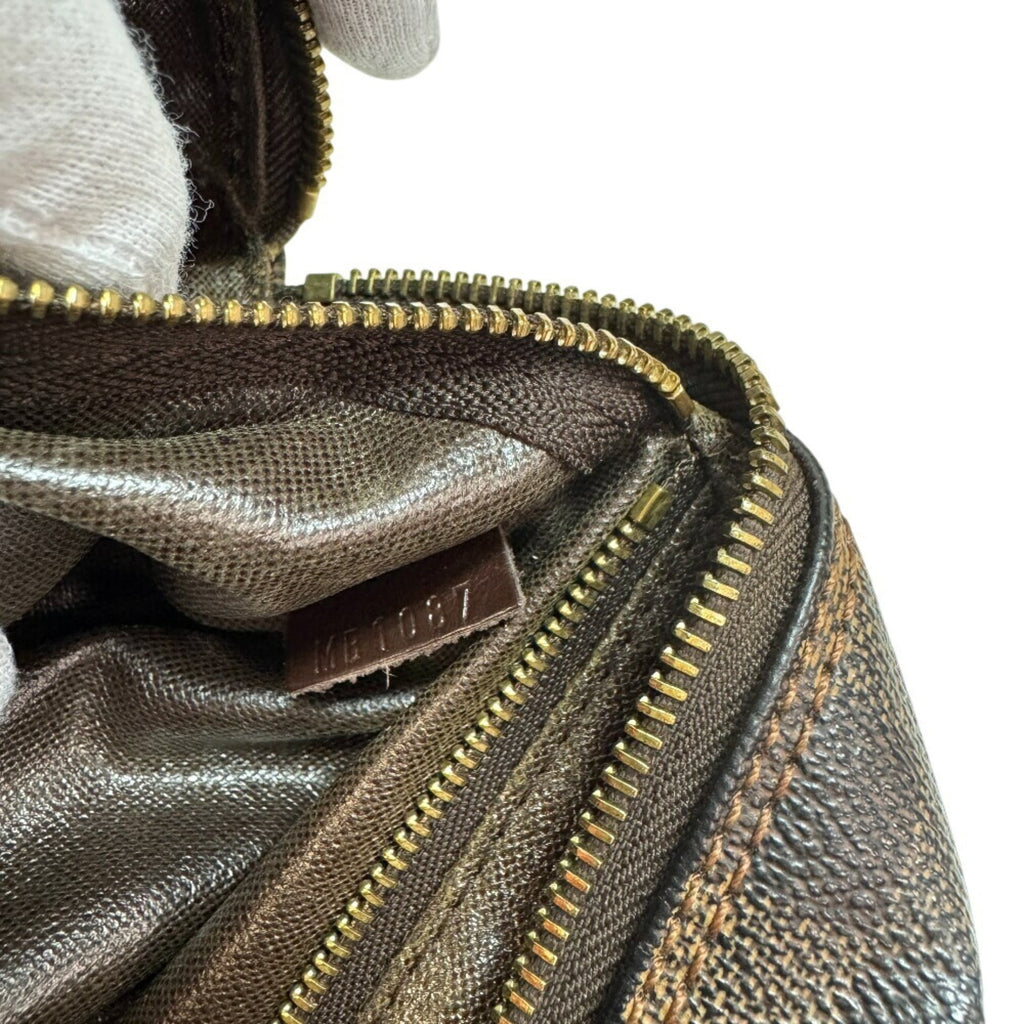 Louis Vuitton Damier Brown Leather Clutch Bag