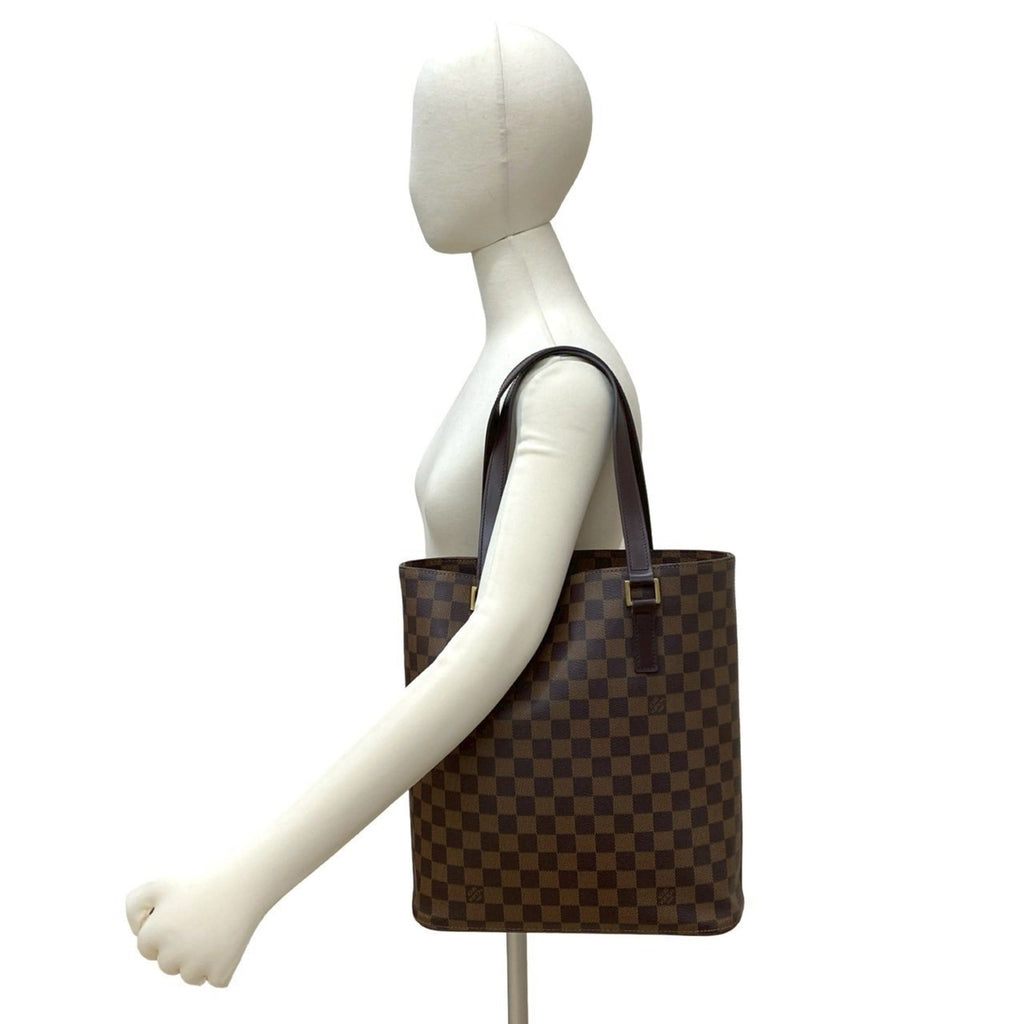 Louis Vuitton Brown Leather Pvc Handbag Tote Bag