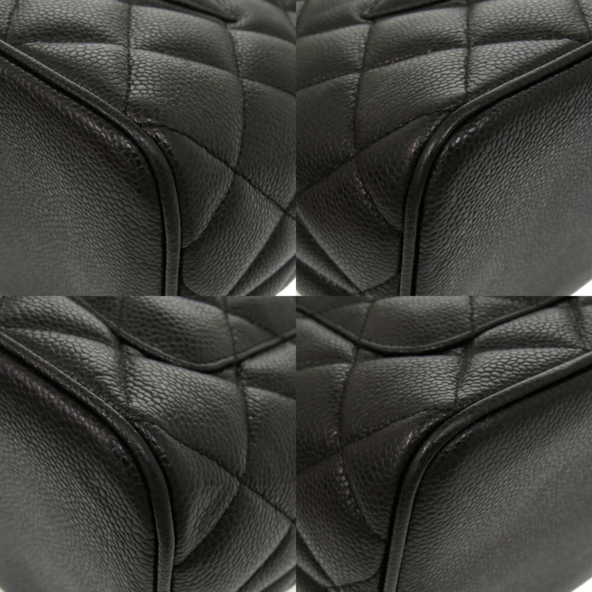 Chanel Black Grained Calfskin Tote Bag