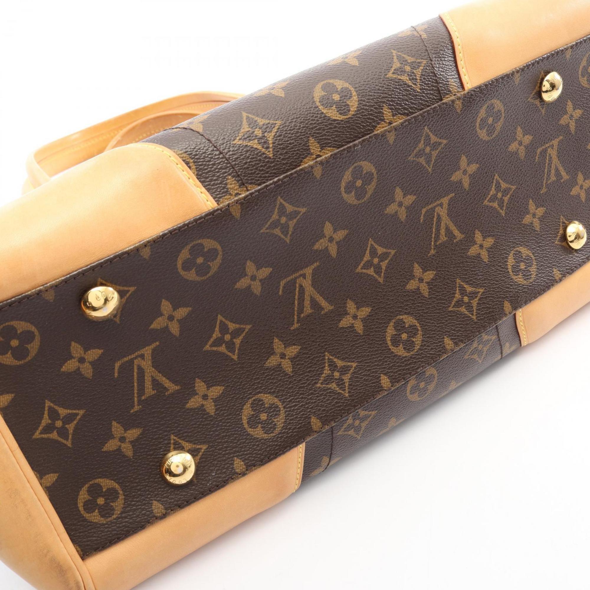 Louis Vuitton Brown Monogram Coated Canvas Leather Handbag Shoulder Bag