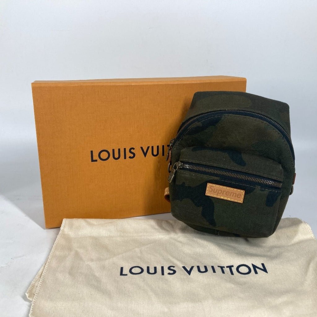 Louis Vuitton Camouflage Green Canvas Backpack