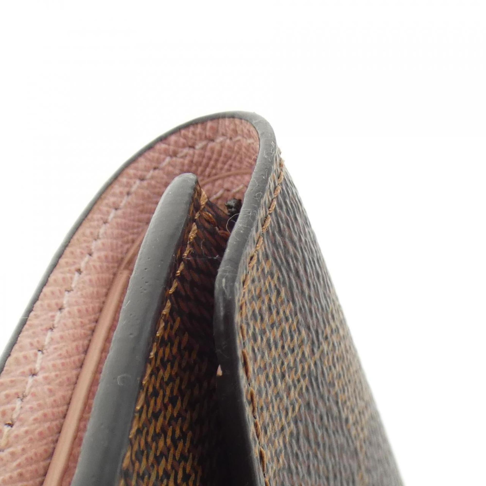 Louis Vuitton Ebene Rose Ballerine Coated Canvas Wallet (Tri-Fold)