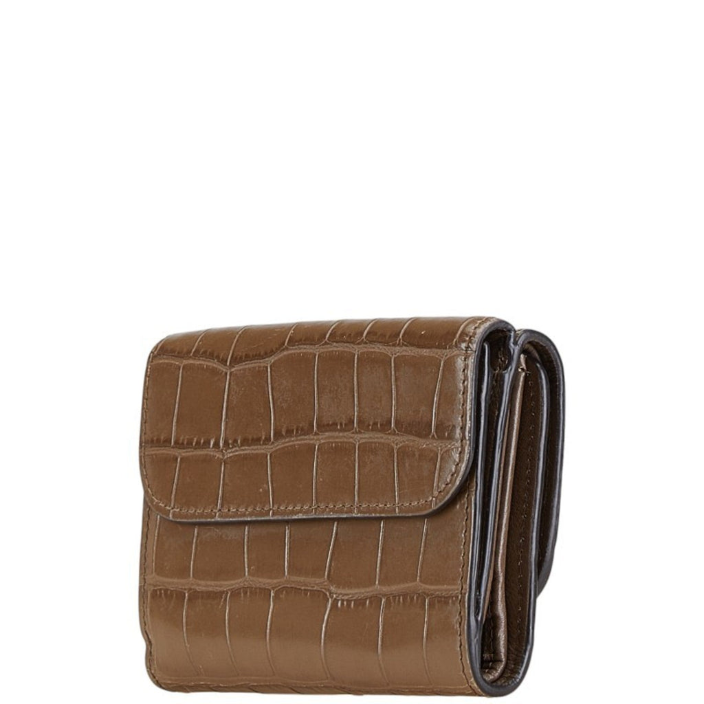 Chloé Brown Leather Wallet (Tri-Fold) (Pre-Owned)