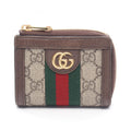 Gucci Beige Brown Multi-Color Leather Pvc Coin Purse/Coin Case (Pre-Owned)