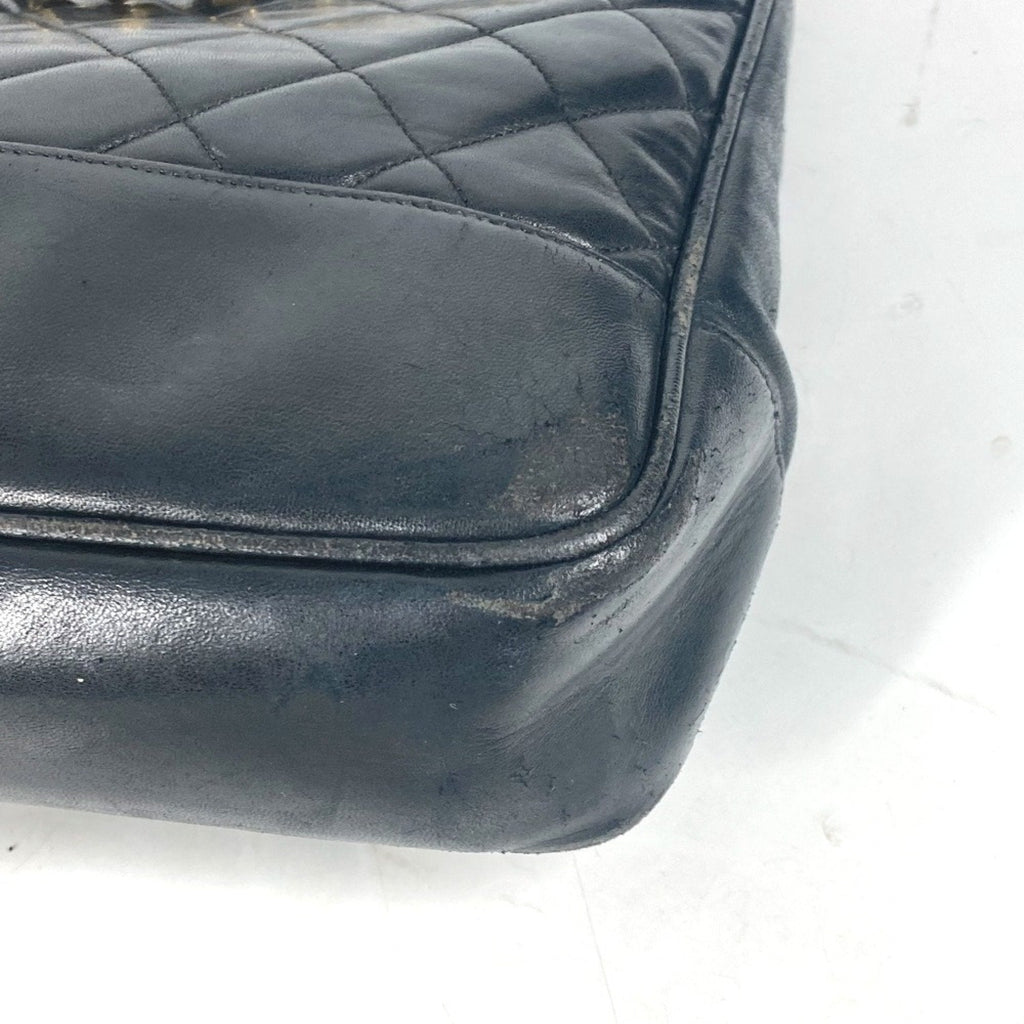 Chanel Black Gold Leather Shoulder Bag Tote Bag