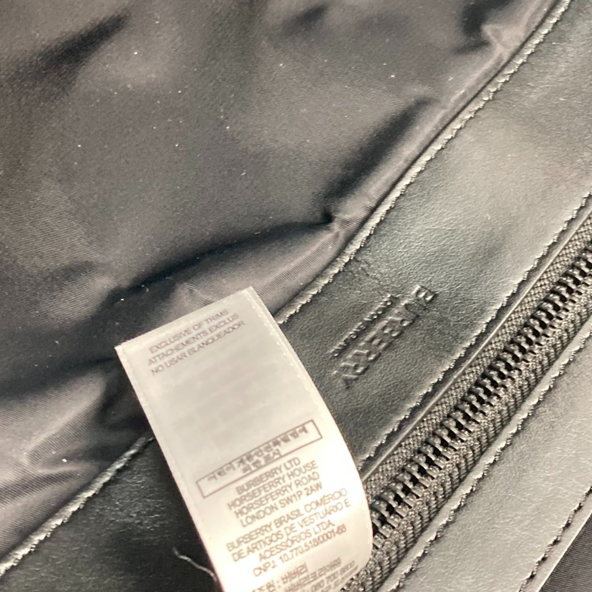 Burberry Black Canvas Leather Backpack