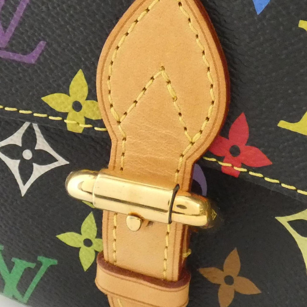 Louis Vuitton Black Multi-Color Coated Canvas Handbag