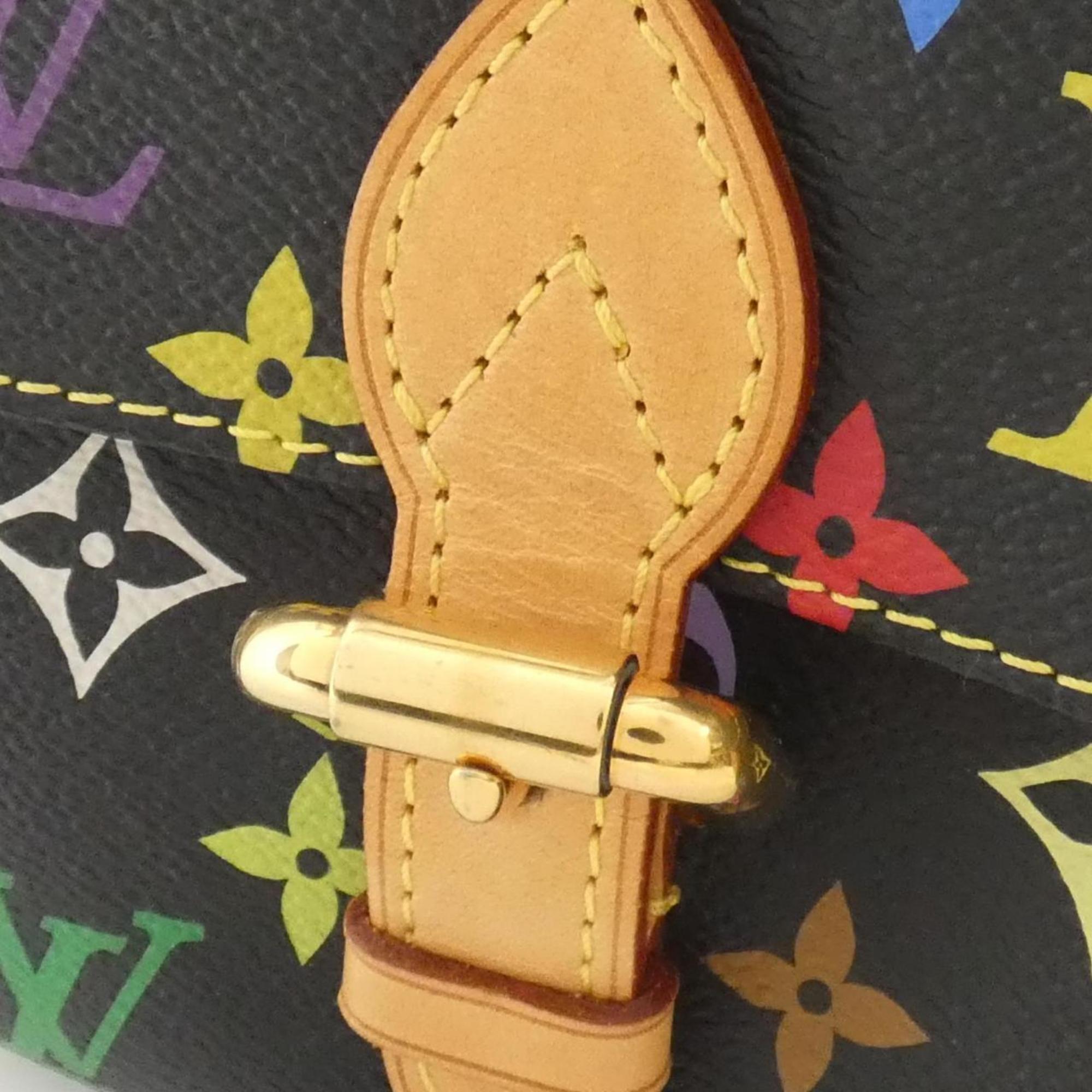 Louis Vuitton Black Multi-Color Coated Canvas Handbag