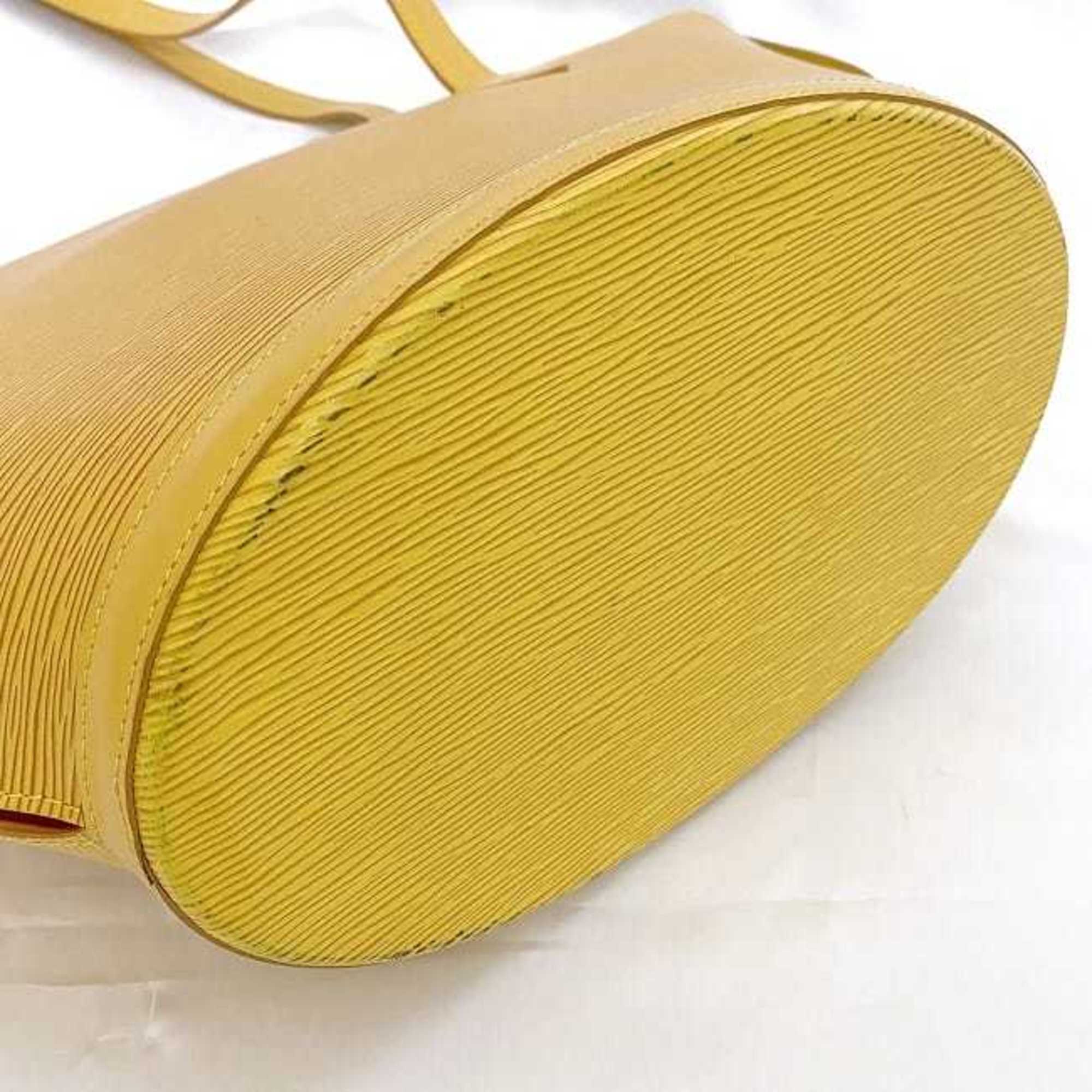 Louis Vuitton Epi Yellow Epi Leather Handbag Tote Bag