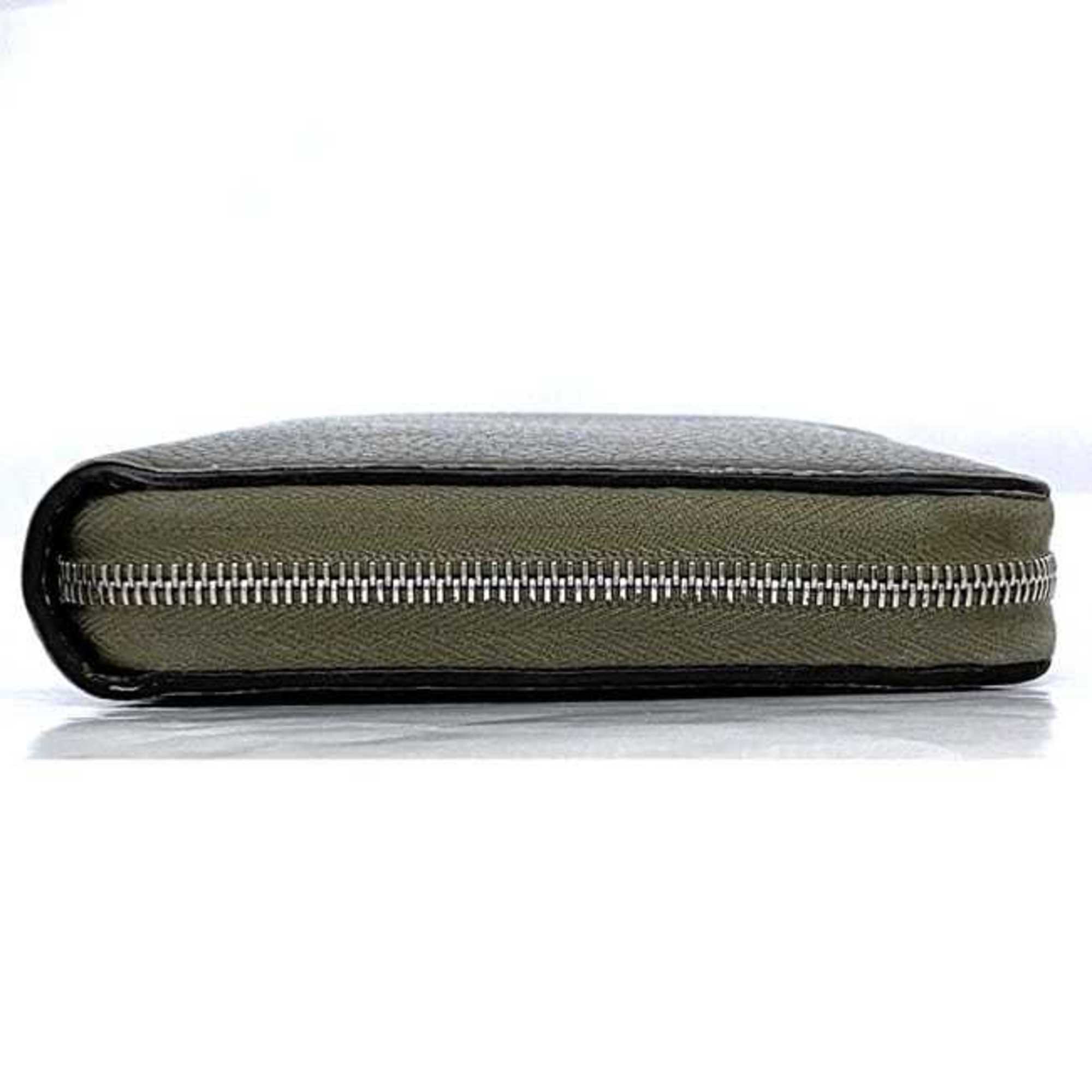 Celine Grayish Leather Long Wallet (Bi-Fold)