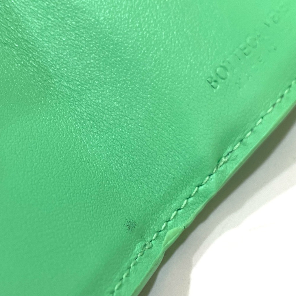 Bottega Veneta Green Leather Wallet (Tri-Fold)