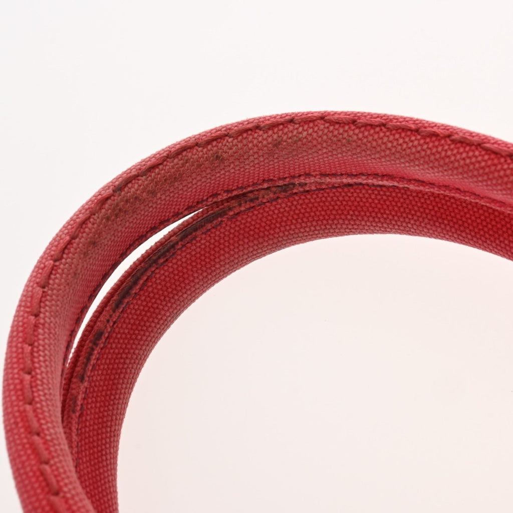 Prada Canapa Red Color Canvas Handbag