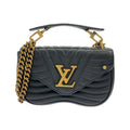 Louis Vuitton Black Leather Shoulder Bag