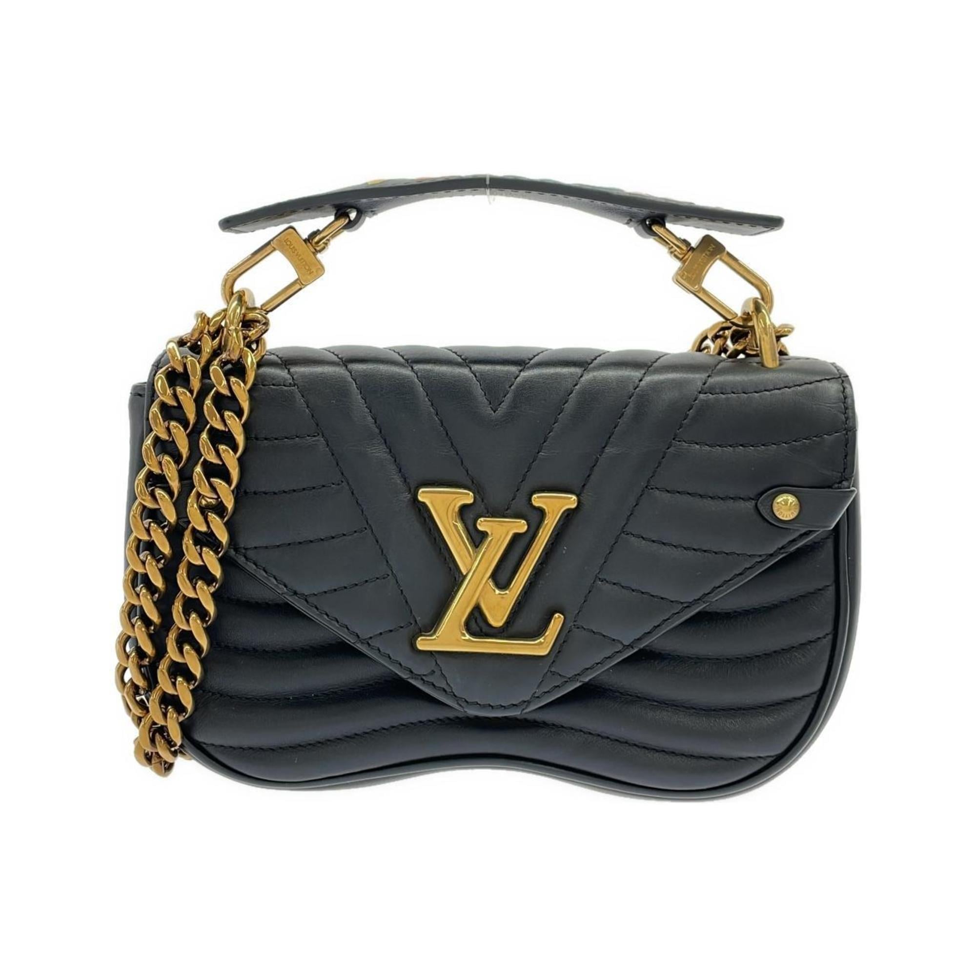 Louis Vuitton Black Leather Shoulder Bag
