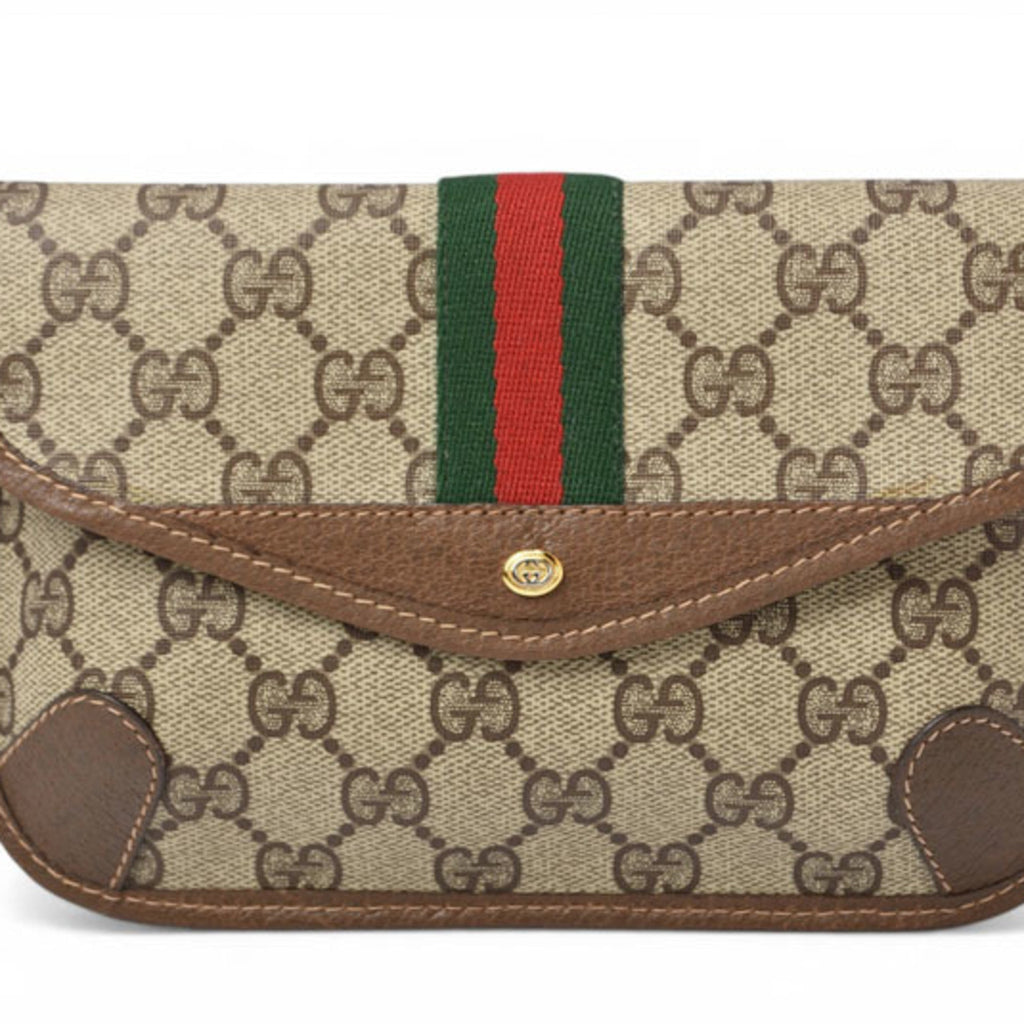 Gucci Gg Plus Beige Brown Gg Plus Pouch (Pre-Owned)