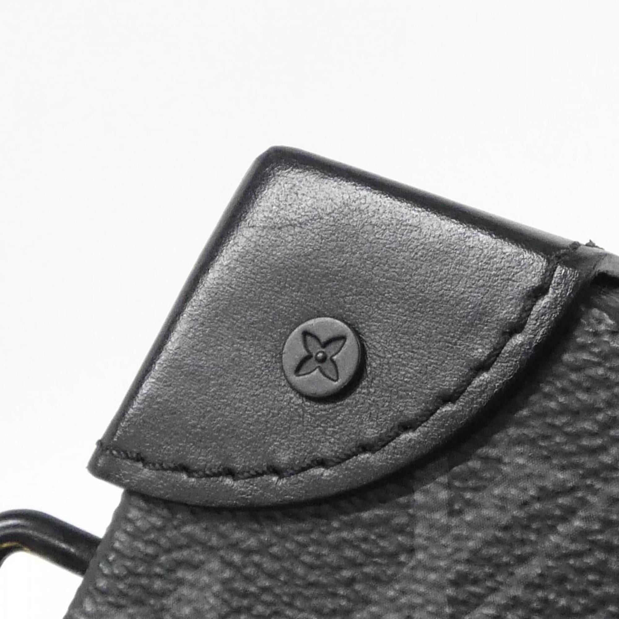 Louis Vuitton Black Coated Canvas Shoulder Bag