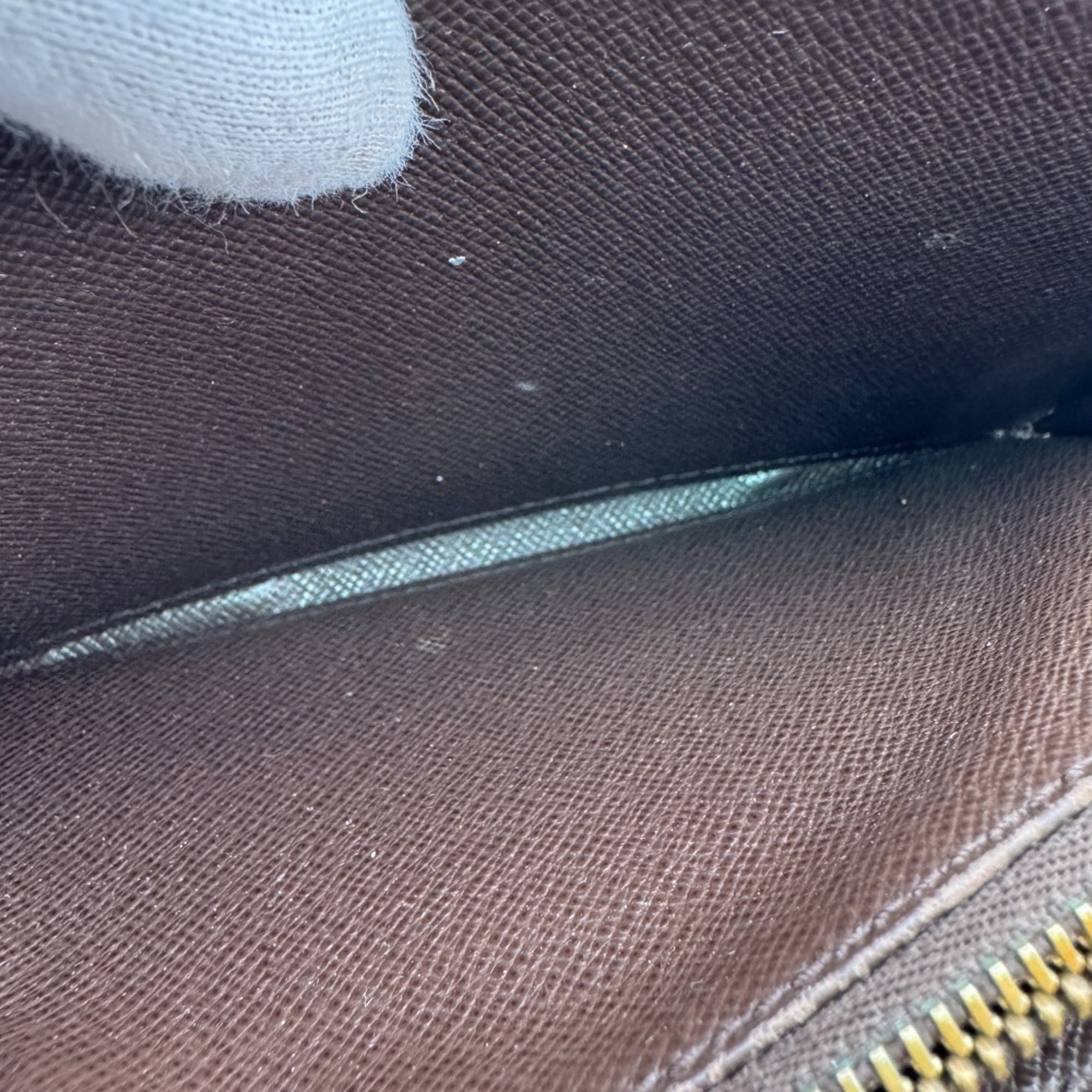 Louis Vuitton Damier Brown Leather Long Wallet
