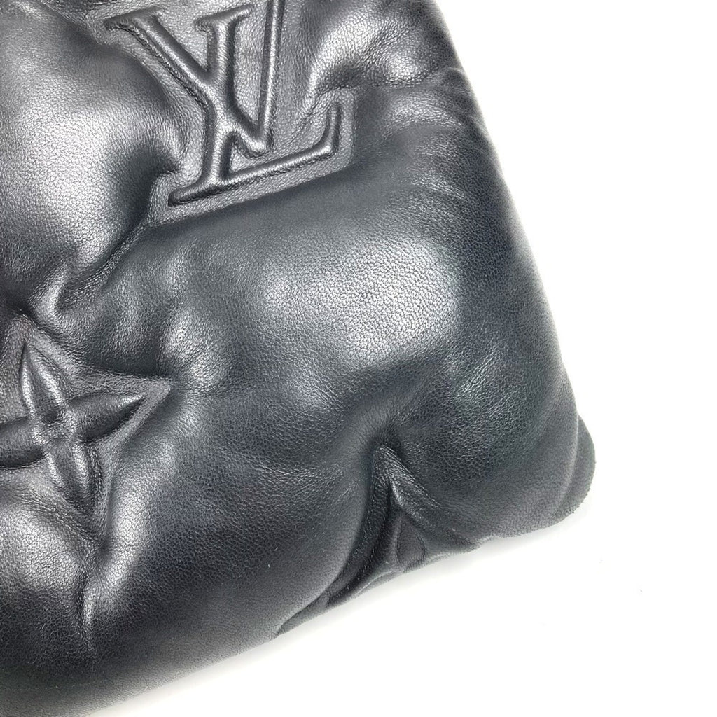 Louis Vuitton Black Noir Leather Clutch Bag Pochette Pouch