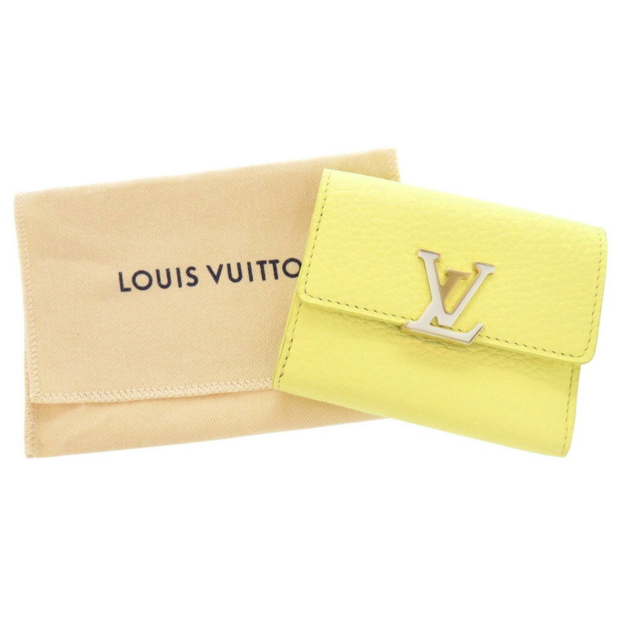 Louis Vuitton Yellow Leather Wallet (Tri-Fold)