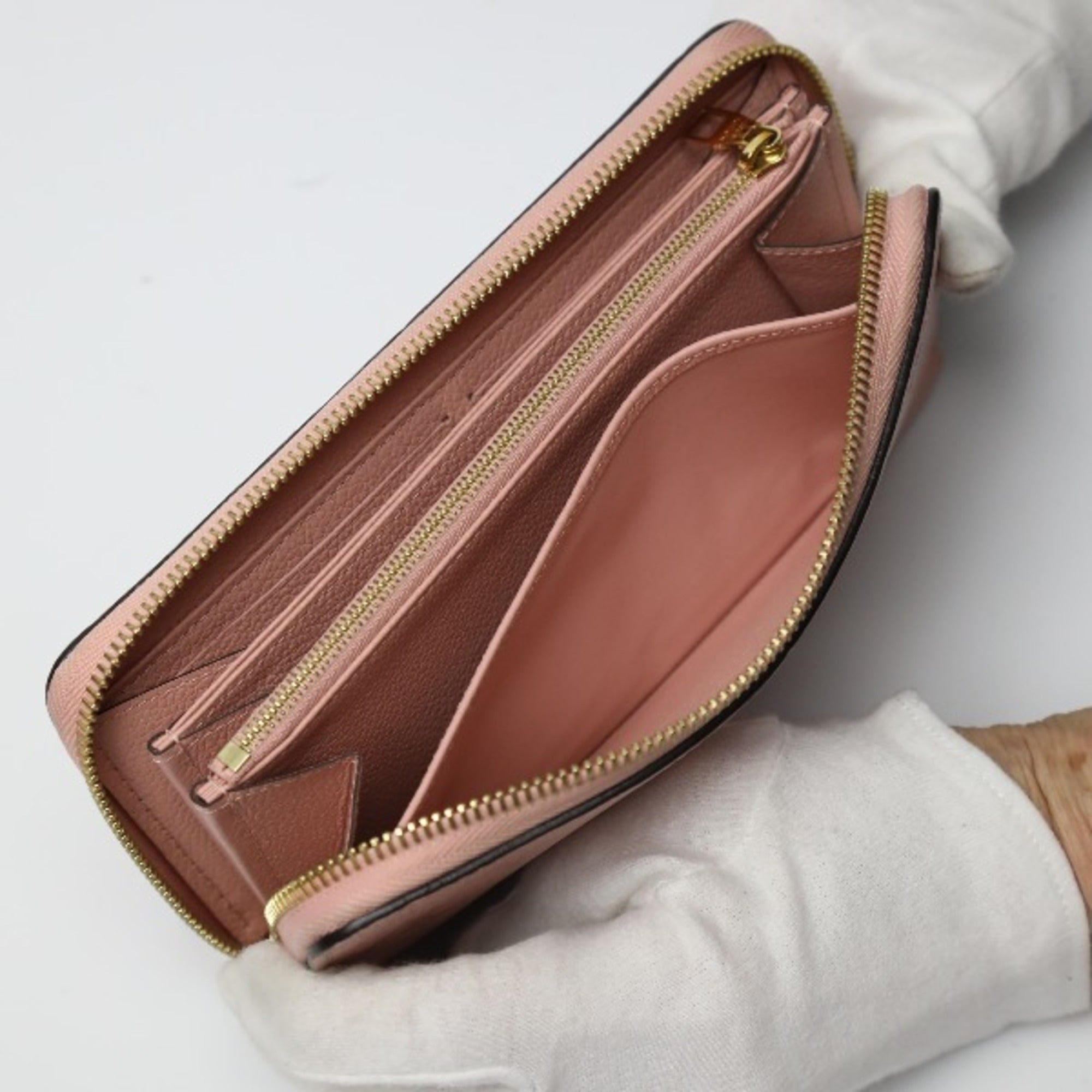 Louis Vuitton Monogram Empreinte Rose Poudre Monogram Empreinte Long Wallet