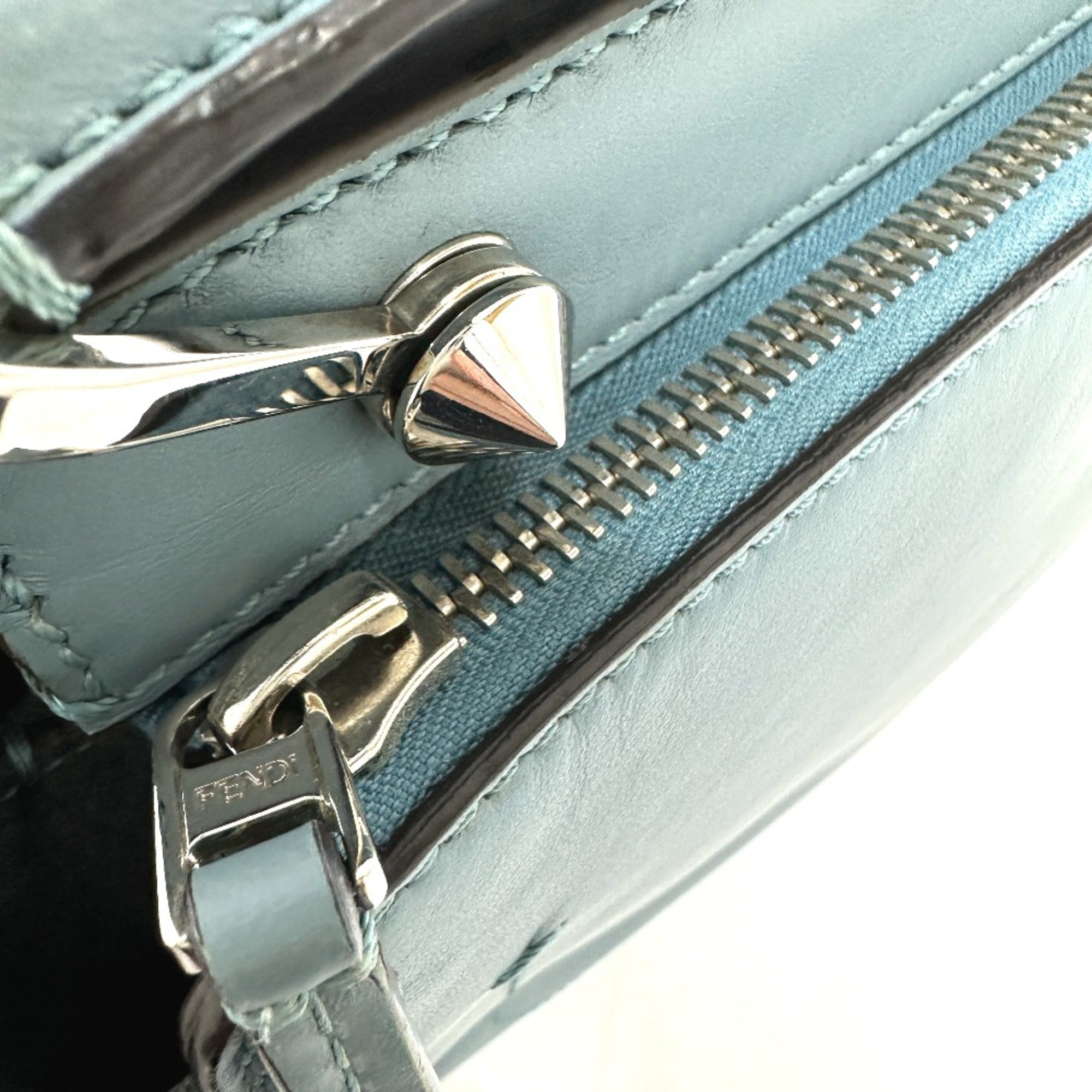 Fendi Blue Leather Handbag