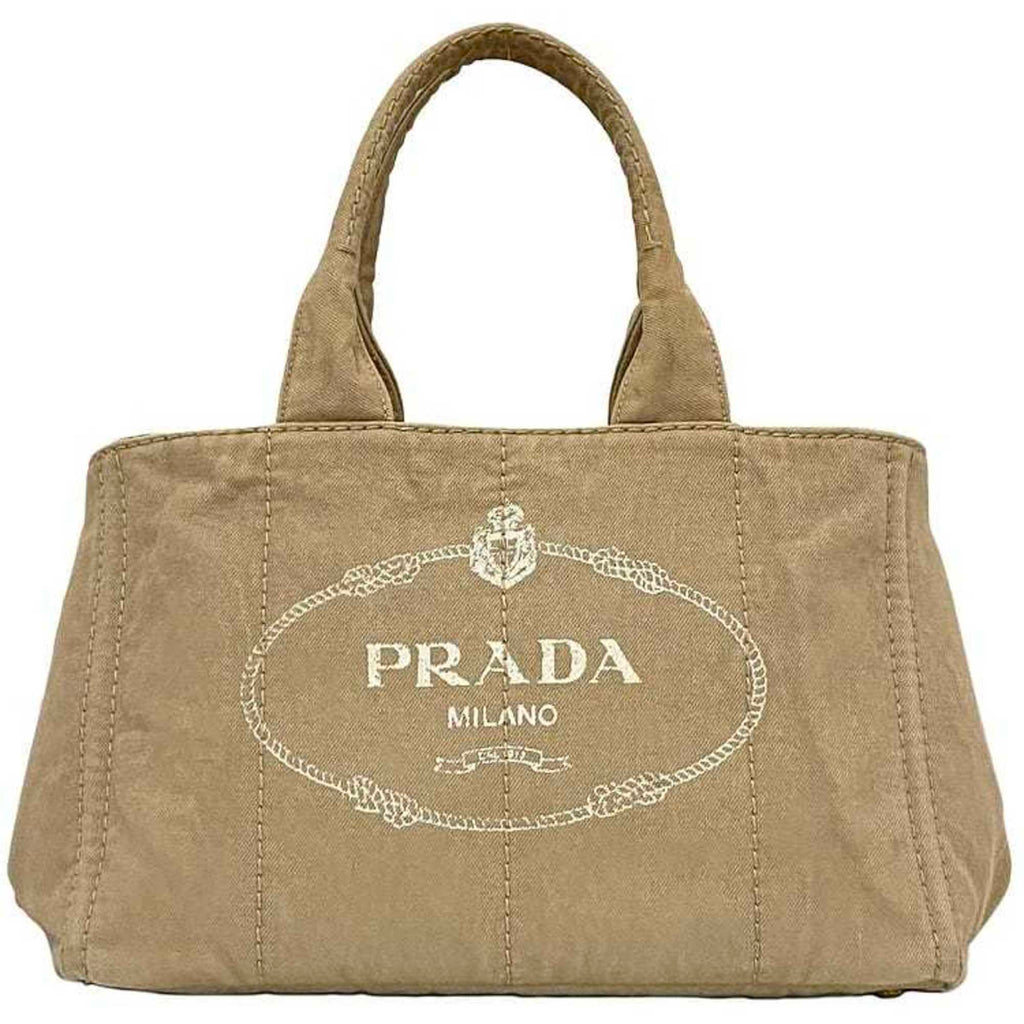 Prada Beige Canapa Handbag Tote Bag