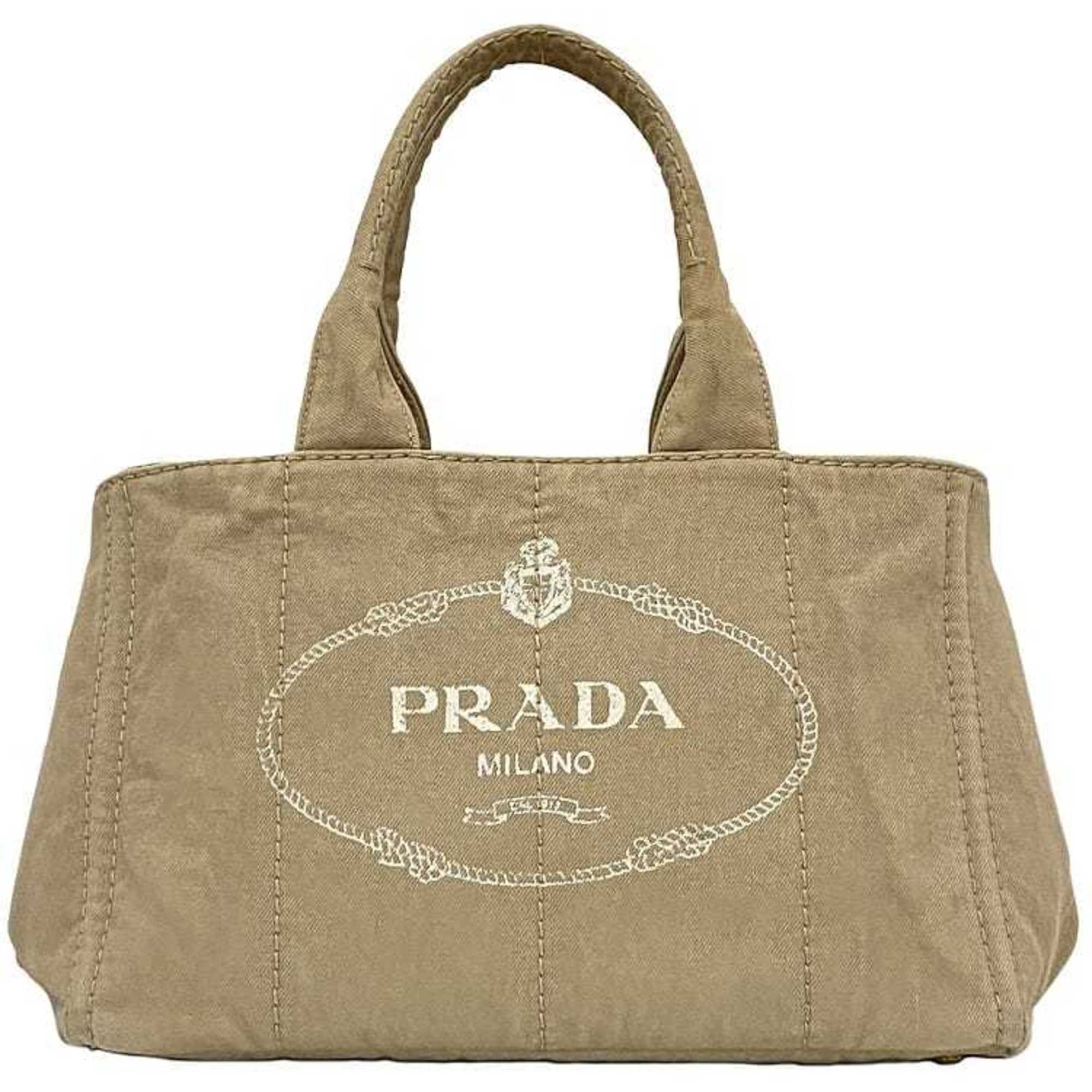 Prada Beige Canapa Handbag Tote Bag