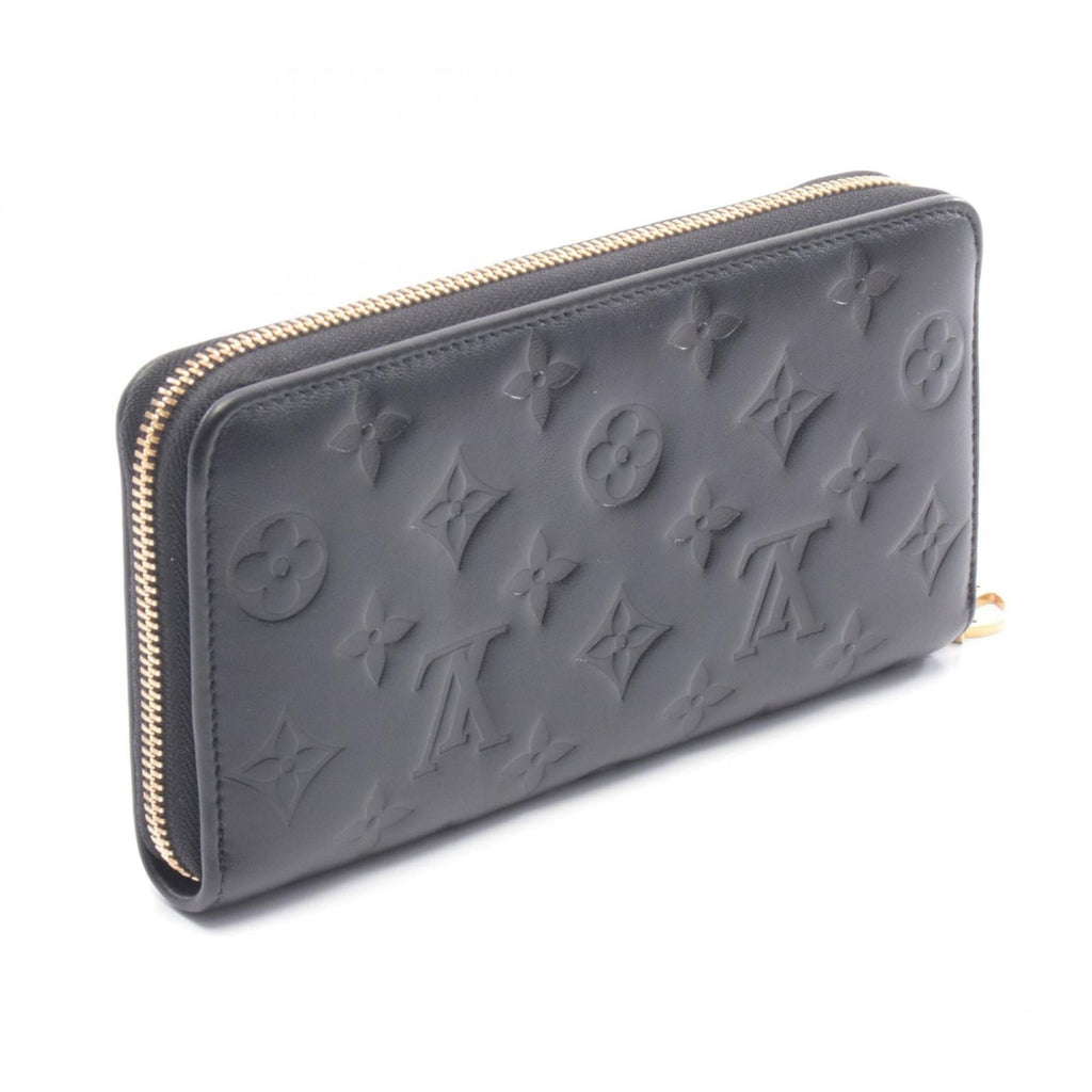 Louis Vuitton Black Monogram Leather Long Wallet