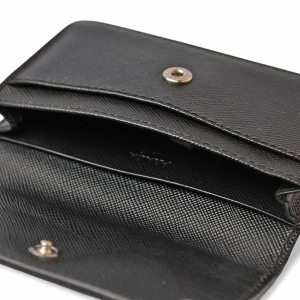 Prada Black Leather Coin Purse/Coin Case