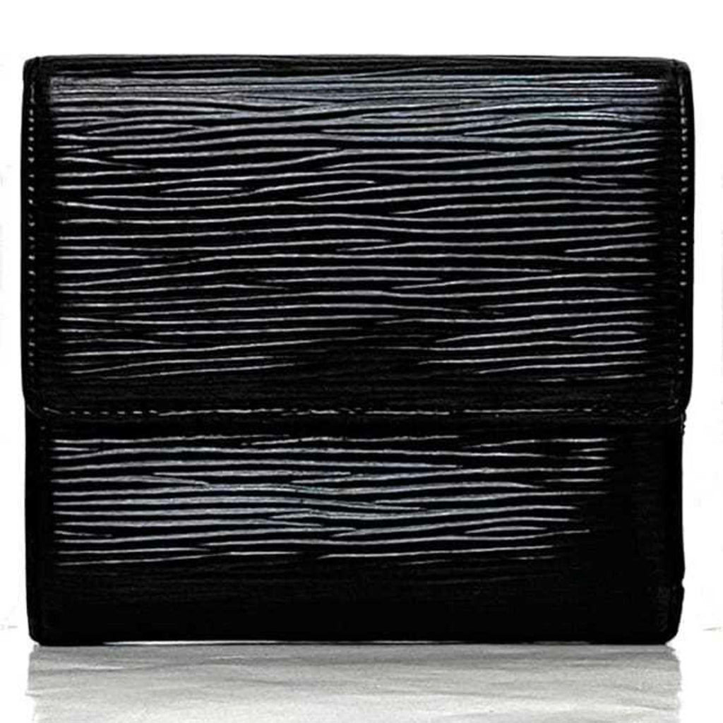 Louis Vuitton Black Noir Epi Leather Wallet (Tri-Fold)