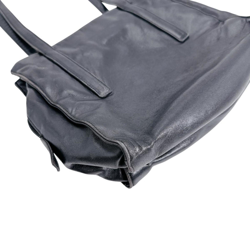 Prada Black Leather Tote Bag